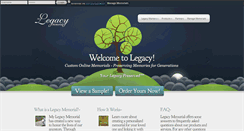 Desktop Screenshot of mylegacymemorial.com